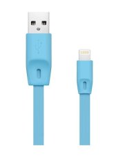 Кабель USB 8 pin подходит для Apple CB-01 плоский 1м голубой ISA (гарантия 2 недели)